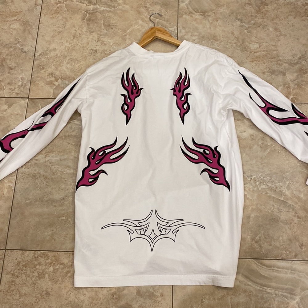 Diesel flame print T-shirt - White